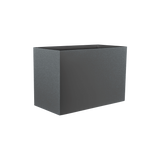 Brisbane rectangular fiberglass planter in Matte Gunmetal