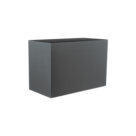Brisbane rectangular fiberglass planter in Matte Gunmetal