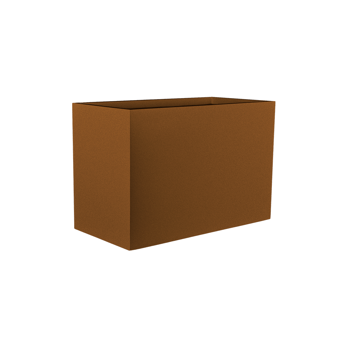 Brisbane rectangular fiberglass planter in Metallic Bronze