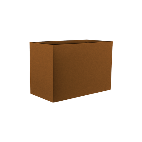 Brisbane rectangular fiberglass planter in Metallic Bronze