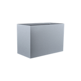 Brisbane rectangular fiberglass planter in Metallic Silver