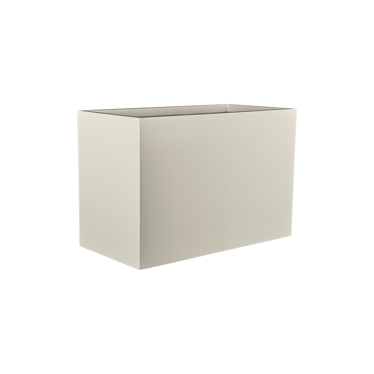 Brisbane rectangular fiberglass planter in Satin Beige