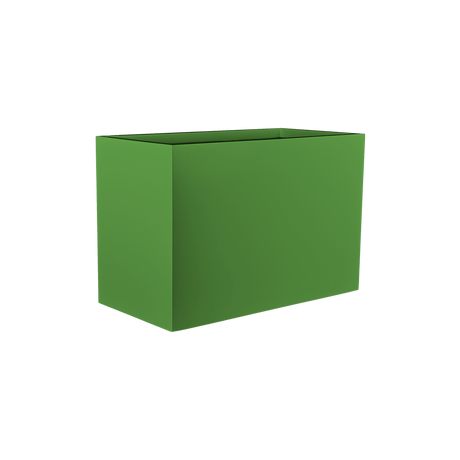 Brisbane rectangular fiberglass planter in Satin Green