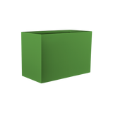 Brisbane rectangular fiberglass planter in Satin Green, 60 × 24 × 32 in, studio render