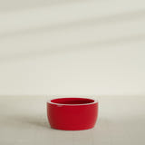 Casablanca Bowl Planter in Gloss Red, 30"D × 15"H, shown empty