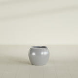 Shanghai Fishbowl Planter in Metallic Silver, 16", shown empty