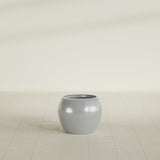 Shanghai Fishbowl Planter in Metallic Silver, 16", shown empty