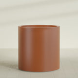 Rio Grande Cylinder Planter in Matte Terra Cotta, 30"D × 32"H, shown empty