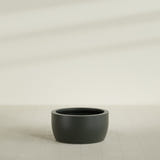 Casablanca Bowl Planter in Matte Charcoal, 30"D × 15"H, shown empty
