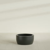 Casablanca Bowl Planter in Matte Charcoal, 30"D × 15"H, shown empty