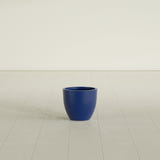 Wannsee Round Planter in Matte Cobalt Blue, 15"D × 13"H, shown empty