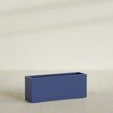 Tolga Rectangular Planter in Matte Cobalt Blue, 60"L × 16"D × 24"H, shown empty