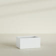 Torino Wide Rectangular Planter in Matte Bright White, 36"L × 24"D × 18"H, shown empty