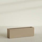 Tolga Rectangular Planter in Gloss Metallic Gold, 72"L × 16"D × 24"H, shown empty