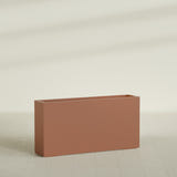 Milano Narrow Rectangular Planter in Matte Terra Cotta, 48"L × 10"D × 24"H, shown empty