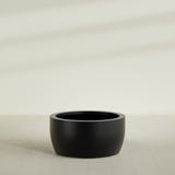 Casablanca Bowl Planter in Matte Black, 36"D × 18"H, shown empty