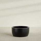 Casablanca Bowl Planter in Matte Black, 36"D × 18"H, shown empty