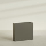 Amesbury Narrow Rectangular Planter in Matte Bronze, 36"L × 10"D × 32"H, shown empty