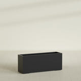 Tolga Rectangular Planter in Matte Black, 60"L × 16"D × 24"H, shown empty