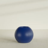 Globe Planter in Matte Cobalt Blue, 30"D × 24"H, shown empty