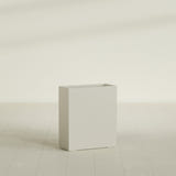 Perth Rectangular Planter in Satin Beige, 36"L × 16"D × 42"H, shown empty