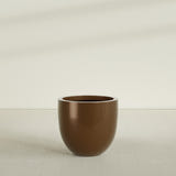 Alzira Bowl Planter in Metallic Bronze, 30"D × 28"H, shown empty