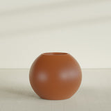 Globe Planter in Matte Terra Cotta, 36"D × 30"H, shown empty
