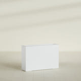 Milano Narrow Rectangular Planter in Gloss Bright White, 36"L × 10"D × 24"H, shown empty