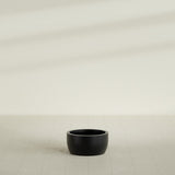 Casablanca Bowl Planter in Matte Black, 20"D × 10"H, shown empty