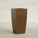 Toulan Tapered Square Planter in Metallic Bronze, 23"W × 48"H, shown empty