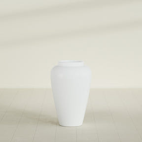 Barà Jar Planter in Matte Bright White, 20"D × 31"H, shown empty