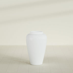 Barà Jar Planter in Matte Bright White, 20"D × 31"H, shown empty