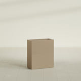 Perth Rectangular Planter in Gloss Metallic Gold, 36"L × 16"D × 42"H, shown empty