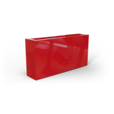 Camoux narrow rectangular fiberglass planter in Gloss Red