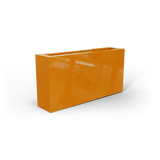 Camoux narrow rectangular fiberglass planter in Gloss Tangerine