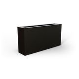 Camoux narrow rectangular fiberglass planter in Matte Black