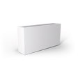 Camoux narrow rectangular fiberglass planter in Matte Bright White