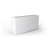 Camoux narrow rectangular fiberglass planter in Matte Bright White