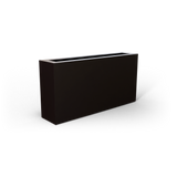 Camoux narrow rectangular fiberglass planter in Matte Charcoal