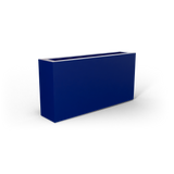 Camoux narrow rectangular fiberglass planter in Matte Cobalt Blue
