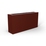 Camoux narrow fiberglass planter in Matte Terra Cotta, 36 × 8 × 18 in, studio render