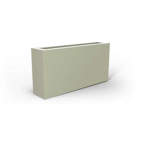 Camoux narrow rectangular fiberglass planter in Satin Beige