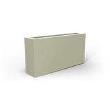 Camoux narrow rectangular fiberglass planter in Satin Beige
