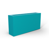 Camoux narrow fiberglass planter in Satin Seafoam Green, 36 × 8 × 18 in, studio render
