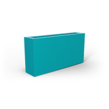 Camoux narrow rectangular fiberglass planter in Satin Seafoam Green