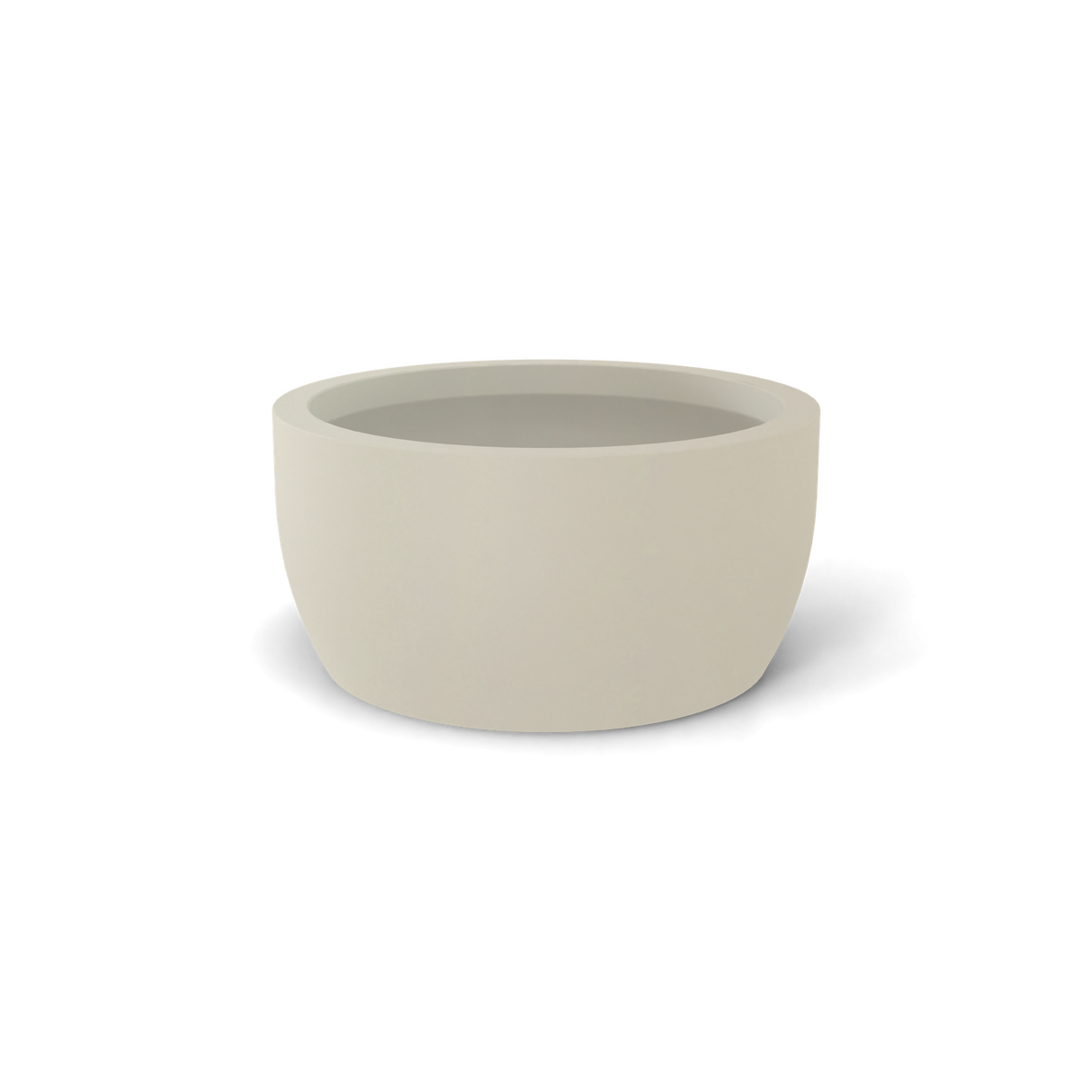 Casablanca Bowl fiberglass planter, Beige finish