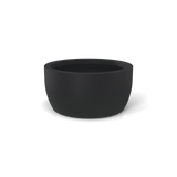 Casablanca Bowl fiberglass planter, Charcoal finish