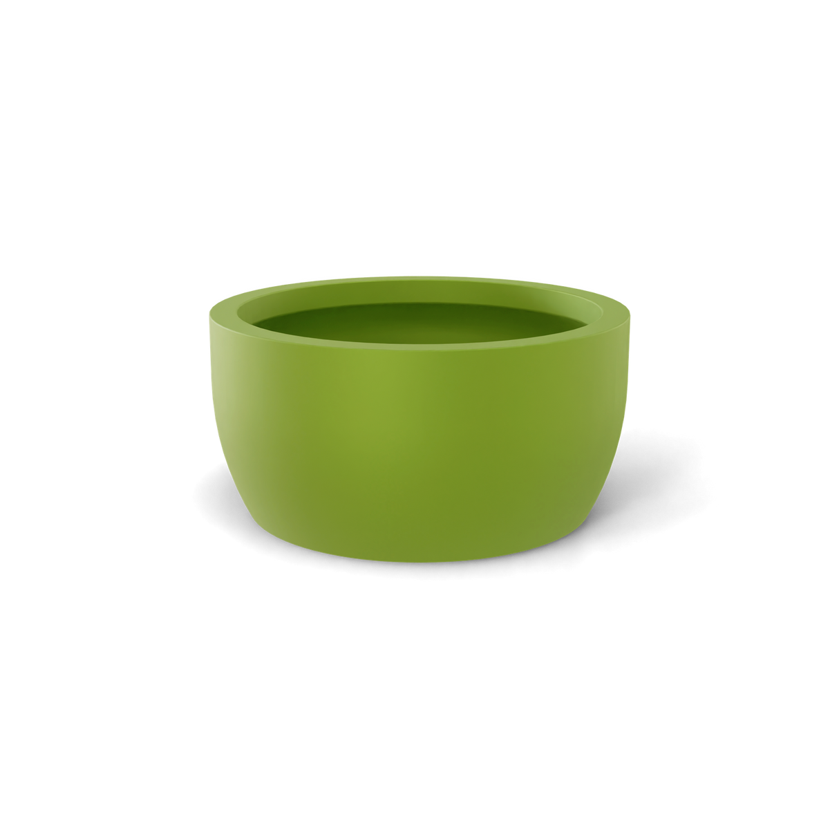Casablanca Bowl fiberglass planter, Green finish