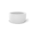 Casablanca Bowl fiberglass planter, White finish
