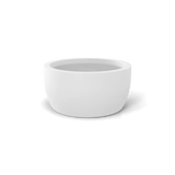 Casablanca Bowl fiberglass planter, White finish